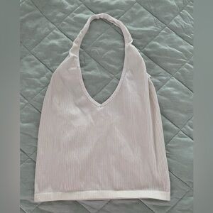 Out From Under by Urban Outfitters White Seamless Halter Tank Top Large